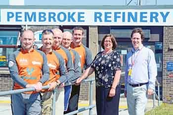 3 Peaks Challengers thank refinery for charity support