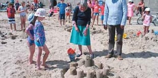 Summer fun building sandcastles