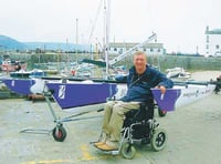 Quadriplegic sailor sails into Tenby