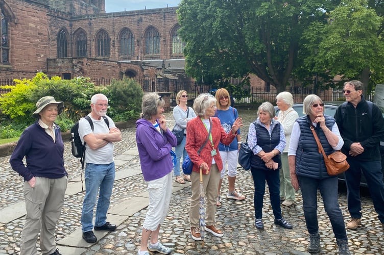 Pembrokeshire National Trust Association members at Chester with guide Yvonne Kirk