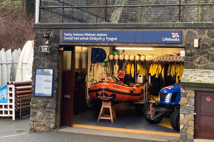 Tenby RNLI inshore lifeboat