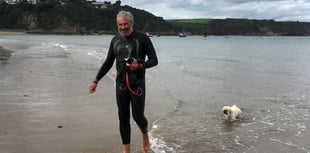 Plumber Peter’s Prostate Cymru swim fundraiser around Caldey