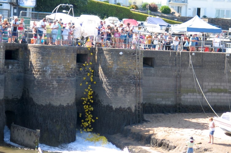 duck race Saundersfoot