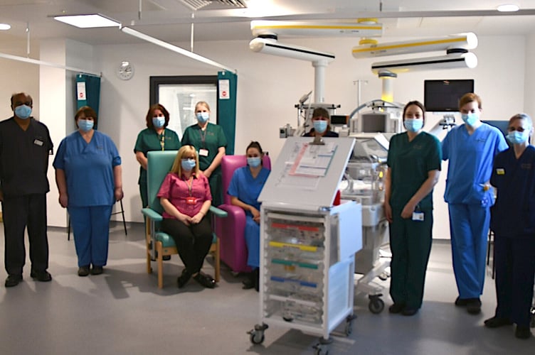 Staff in the new Special Care Baby Unit at Glangwili Hospital