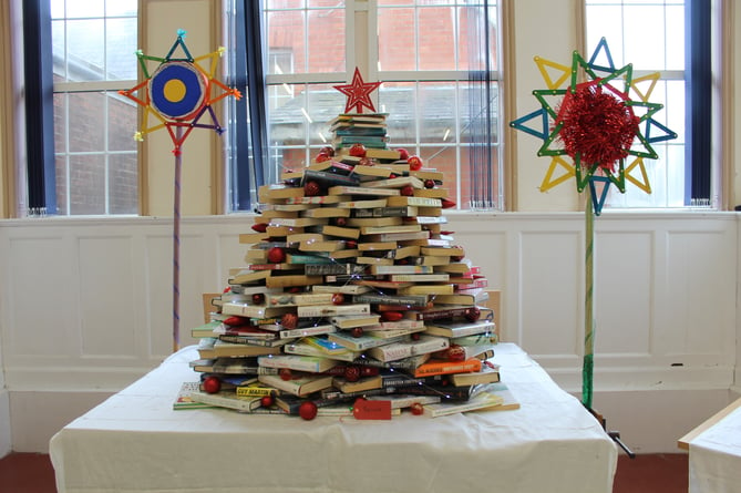 Book tree at Tenby Library