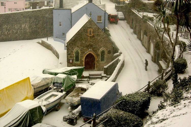 Tenby in snow