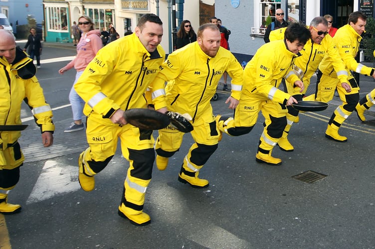 Tenby pancake race