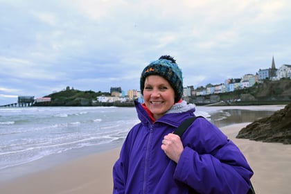 Tenby Mayor's 'cold water challenge' for cancer charity gets underway