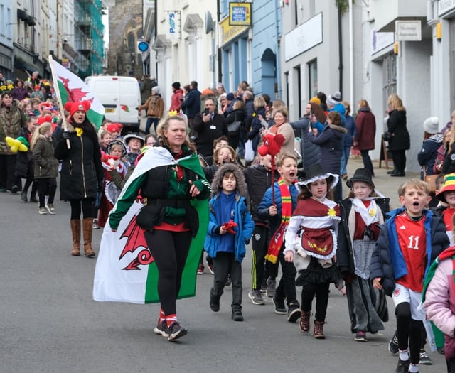 Pembrokeshire children preparing for popular St David's Day parade