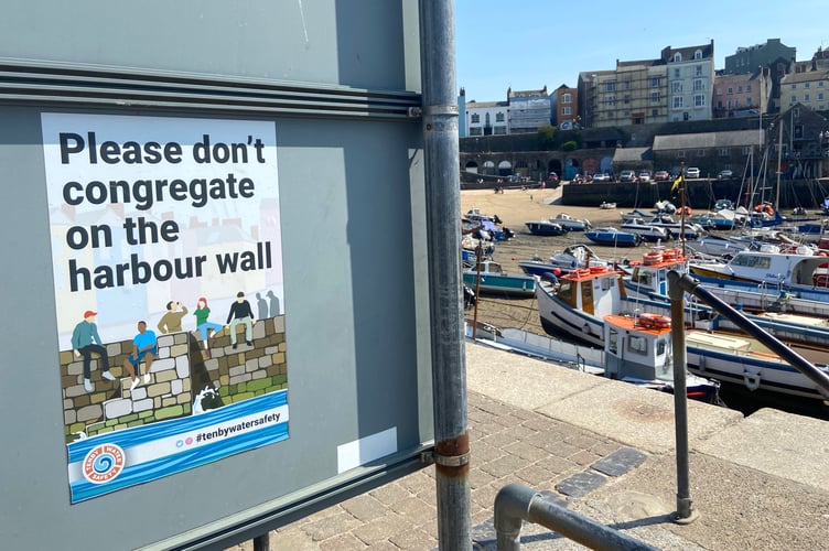 Tenby harbour warnings