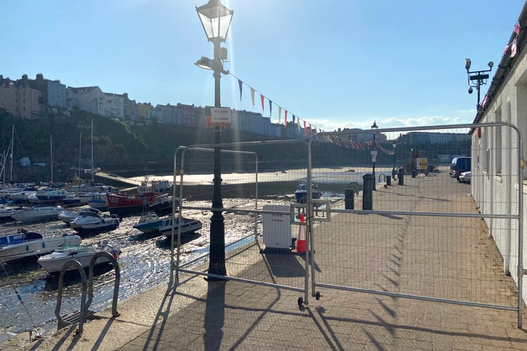 Tenby harbour warning