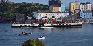 A warm Tenby welcome for Waverley paddle steamer