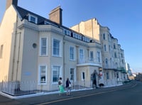 WATCH: Yobs lob garden furniture over clifftop at Tenby seafront hotel