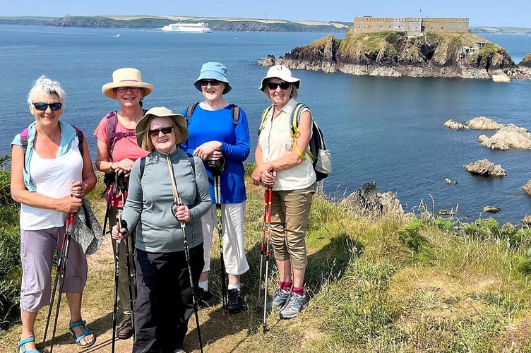 Nordic Walkers at Angle