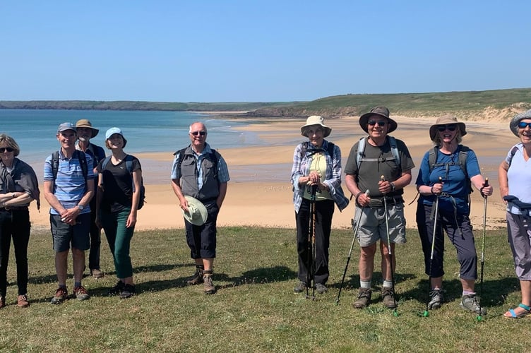 Steps2Health walkers at Castlemartin