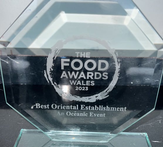 Lotus won Best Oriental Establishment Award at Food Awards Wales 2023.