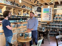 Senedd Member raises a glass to success of Tenby brewery