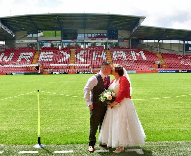 Pembrokeshire bride enjoys Wrexham FC themed wedding