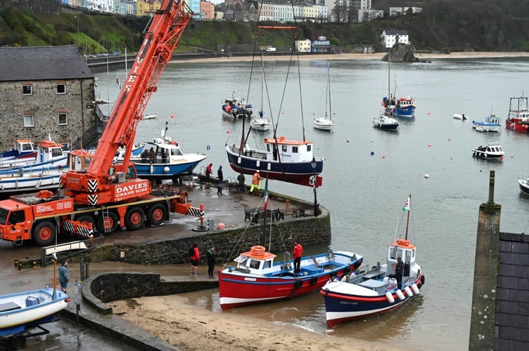 Tenby boat lift