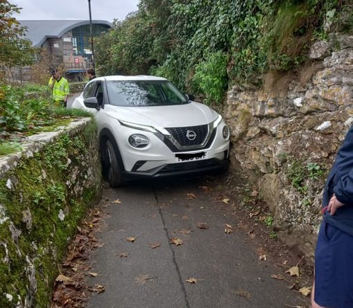 Car stuck Tenby