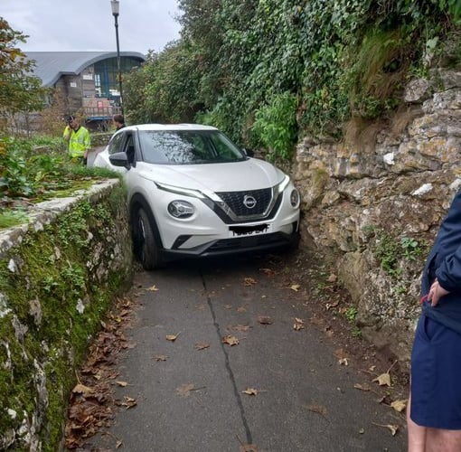 Car stuck Tenby