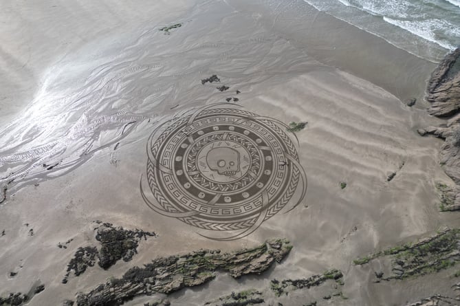 Broad Haven beach UFO markings