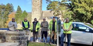 Saundersfoot Rotary's purple polio planting message