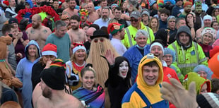 Saundersfoot's New Year's Day Swim fancy dress fundraisers praised