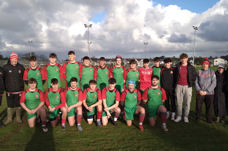 Pembroke's winning youth squad in Fishguard