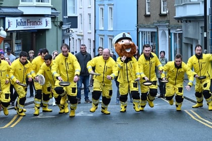 CANCELLED: Tenby’s popular Pancake Race in aid of the RNLI