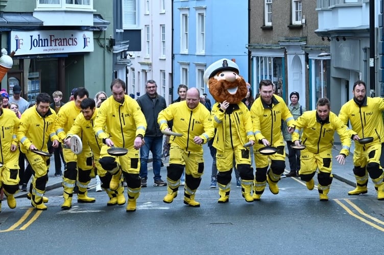 Tenby pancake race