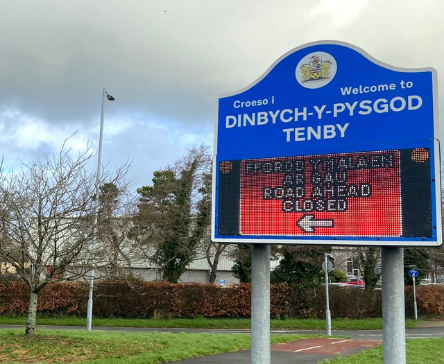 Flooding causes disruption on route in and out of Tenby once again