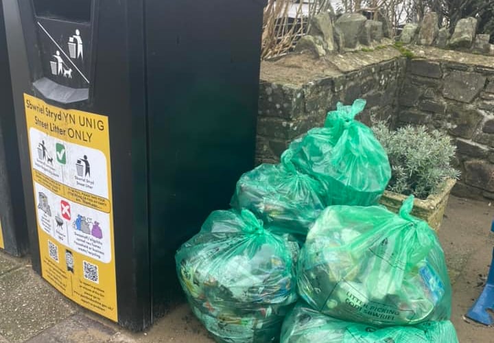 Saundersfoot beach clean up