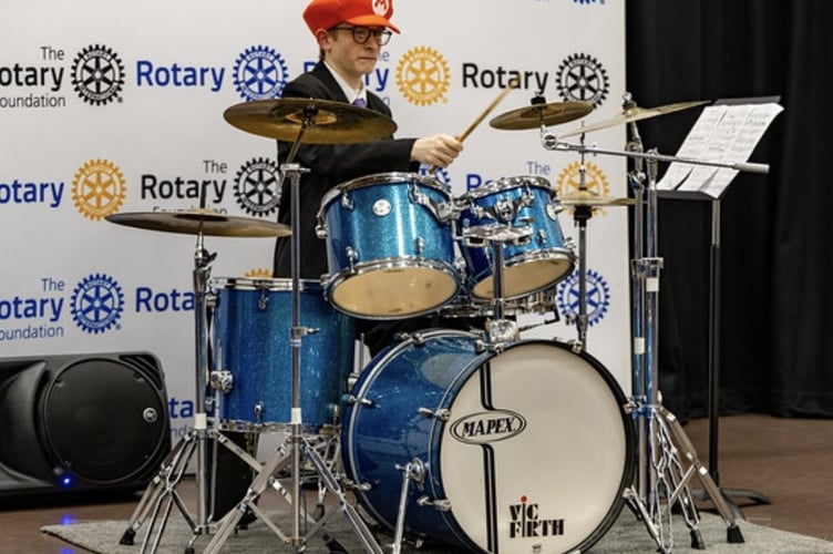 Dylan on the drums