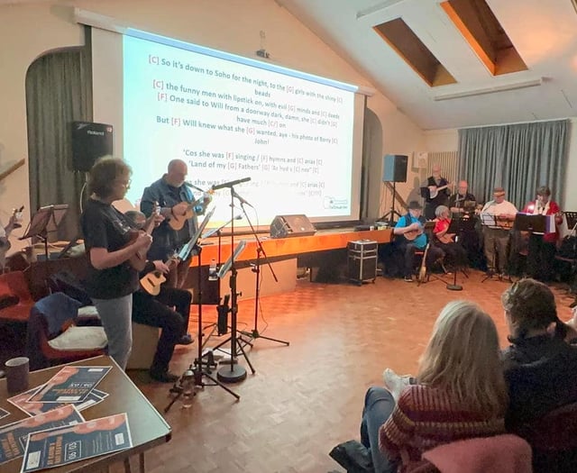 Slipway Ukes Christmas Bash at Amroth Parish Hall