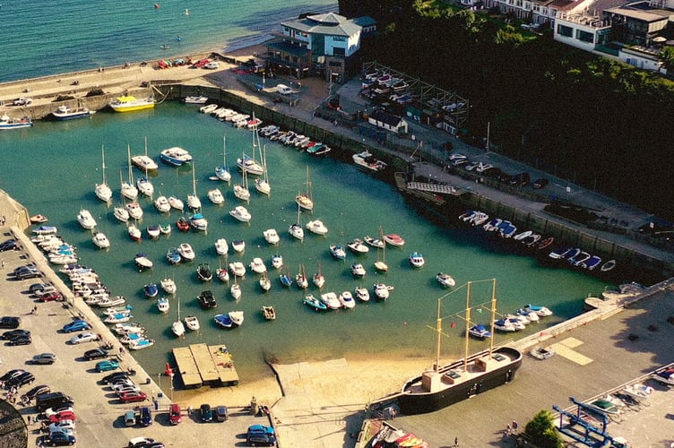 Saundersfoot harbour and decking