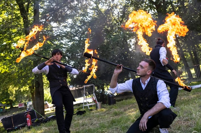 Pembrokeshire fire spinners