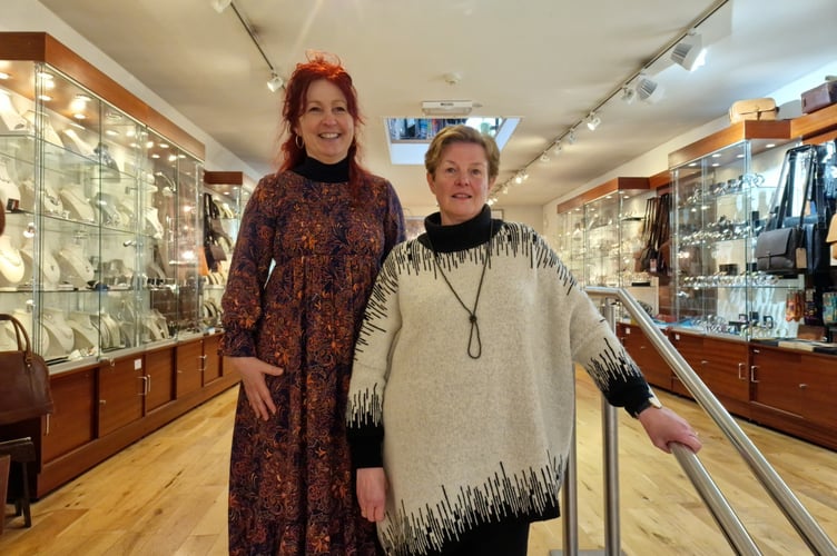 Christine James from Haulfryn and Zarah Williams of Narberth Antiques. 