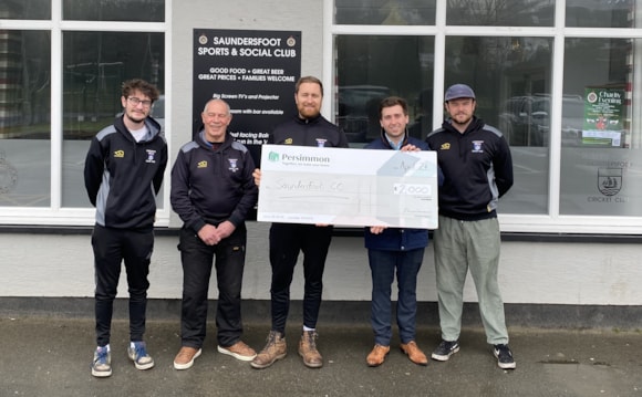 Saundersfoot cricket donation