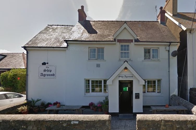 The Ship Aground public house, Dinas Cross.