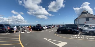 Electric vehicle charging points at Saundersfoot Harbour backed