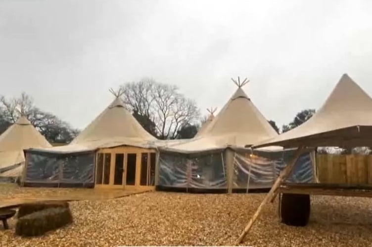 ‘Serenity Garden’ tipi venue.