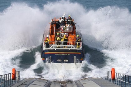 St Davids RNLI lifeboat crew tasked to assist yacht