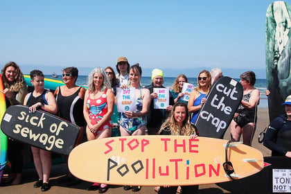 Protestors paddle-out for Pembrokeshire people’s rights to clean water