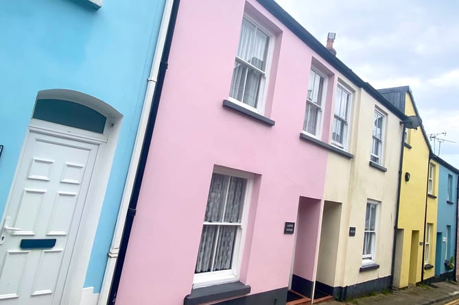 Tenby’s famous seaside picturesque pastel-coloured buildings