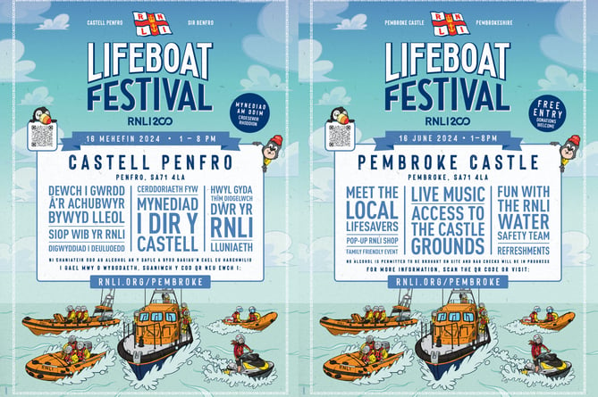 Pembroke RNLI Festival event poster