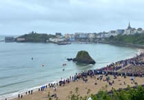 Spectacular swim event kicks off Long Course Weekend at Tenby’s North Beach