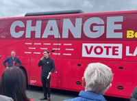 Labour 'battle bus' comes to Pembrokeshire on the election campaign