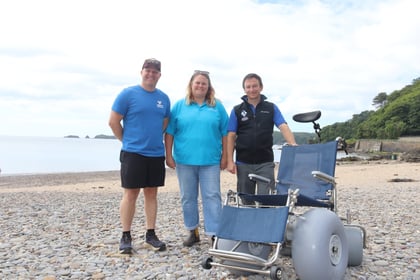 Pembroke Refinery donates beach accessible wheelchair