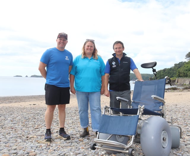 Pembroke Refinery donates beach accessible wheelchair